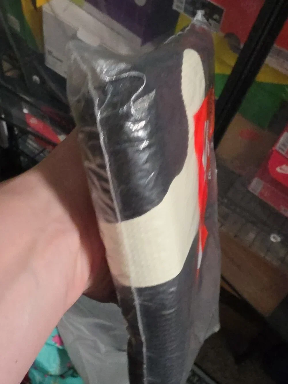 Hanes Black Thermal Pant with Red Logo XL